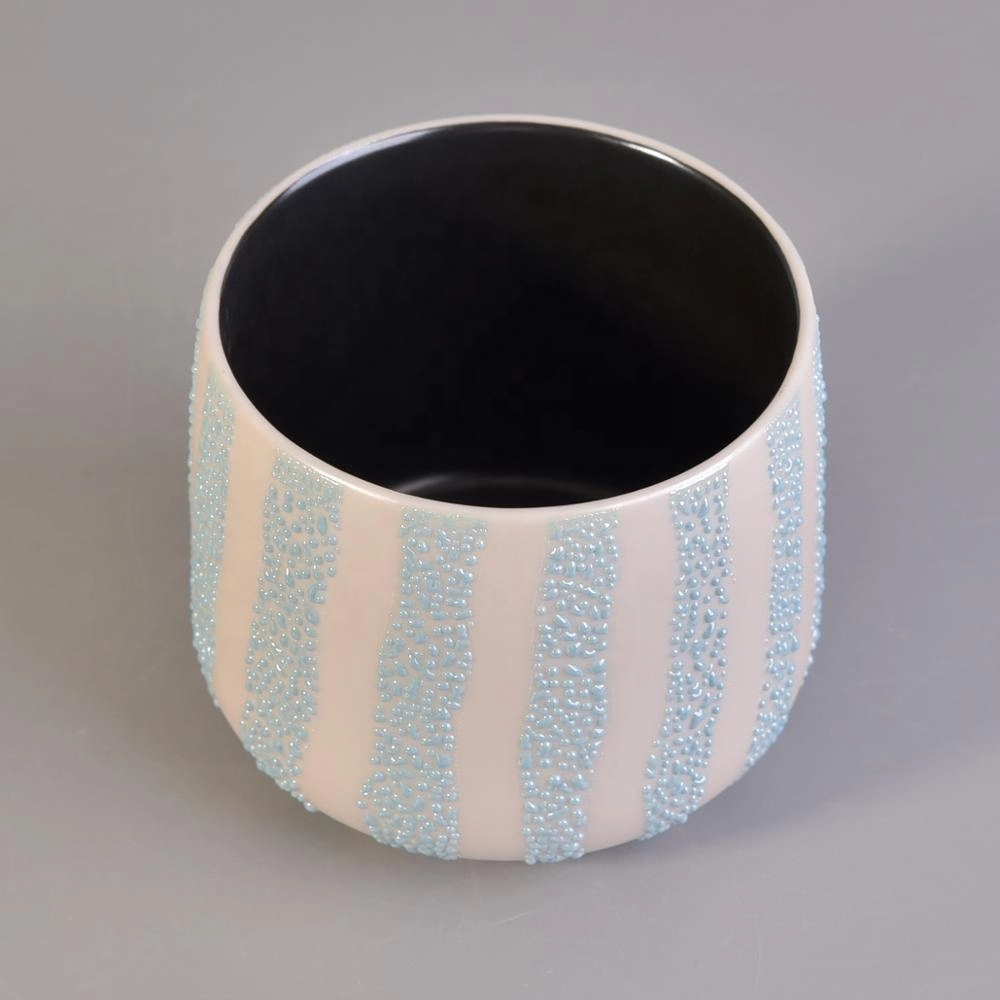 Custom Ionic Pearlescent Plating Candle Vessel Ceramic