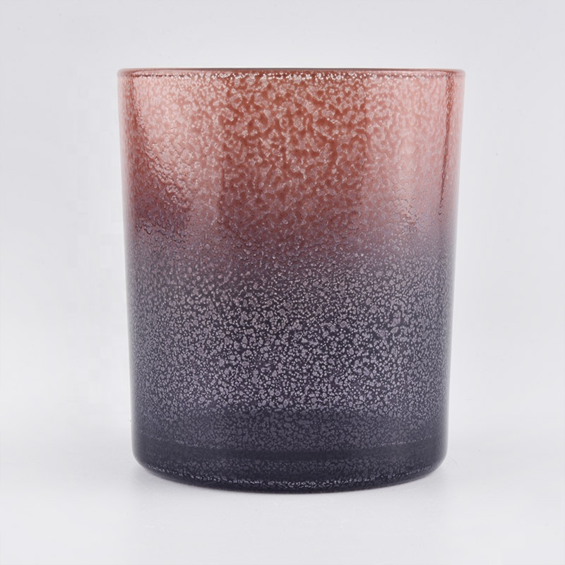 400ml Wholesales decorative gradient empty glass vessels for candles