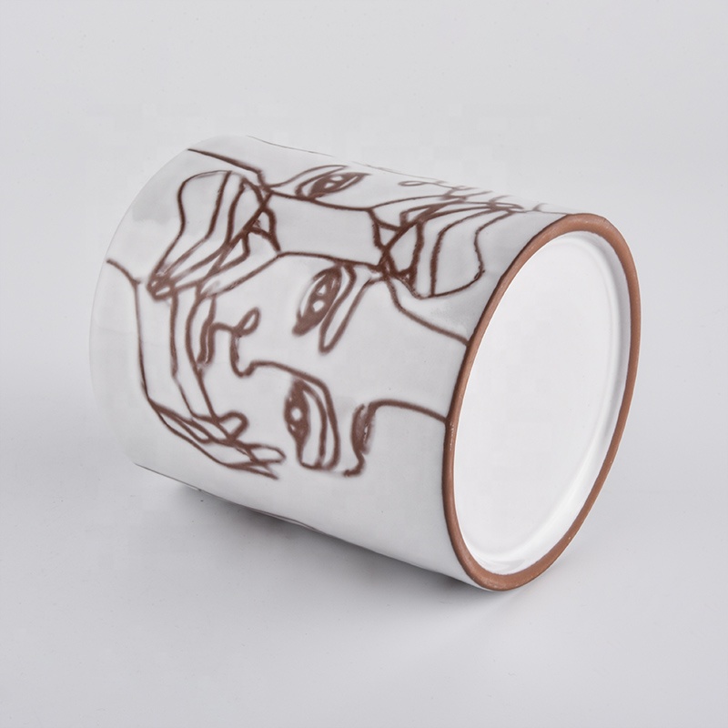 400ml Luxury Matte White Candle Vessel Ceramic