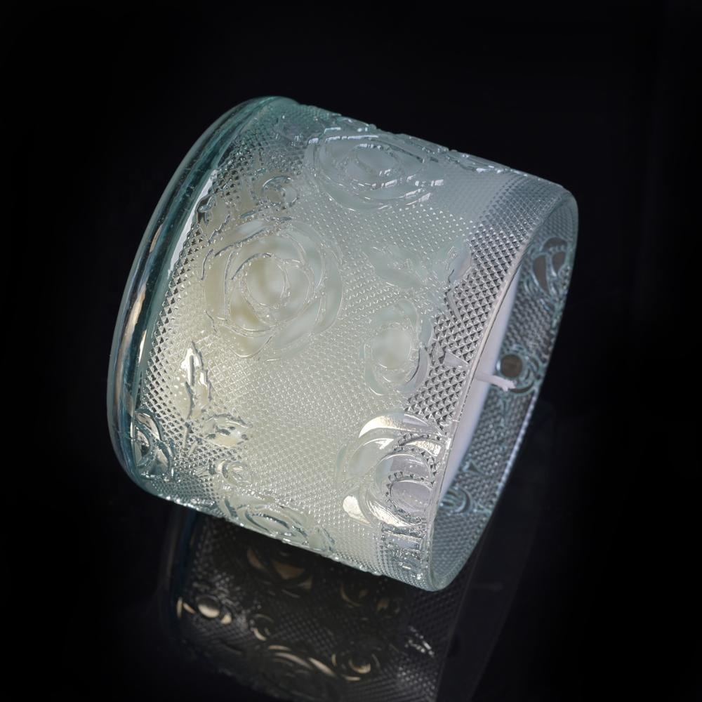 Wholesales Customized luxury rose candle glass jar 10oz 20oz