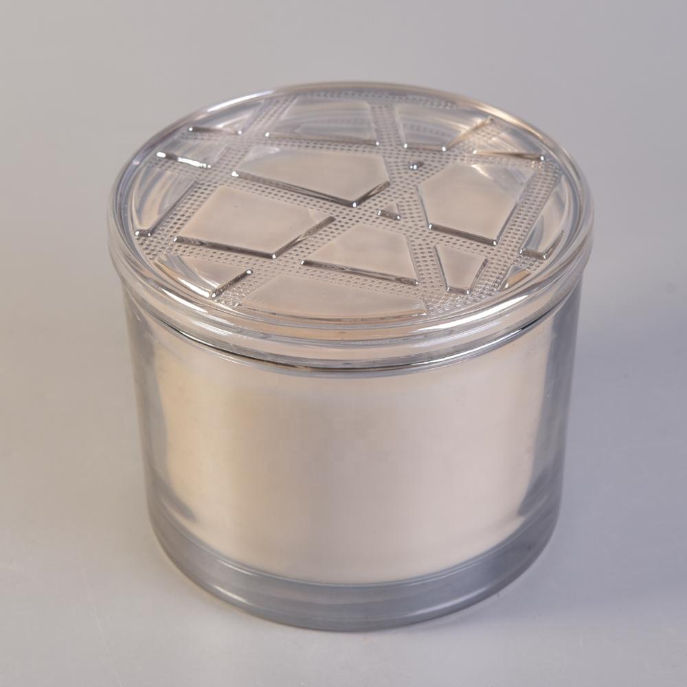 10oz 20oz Home decoration luxury candle glass holder with lids