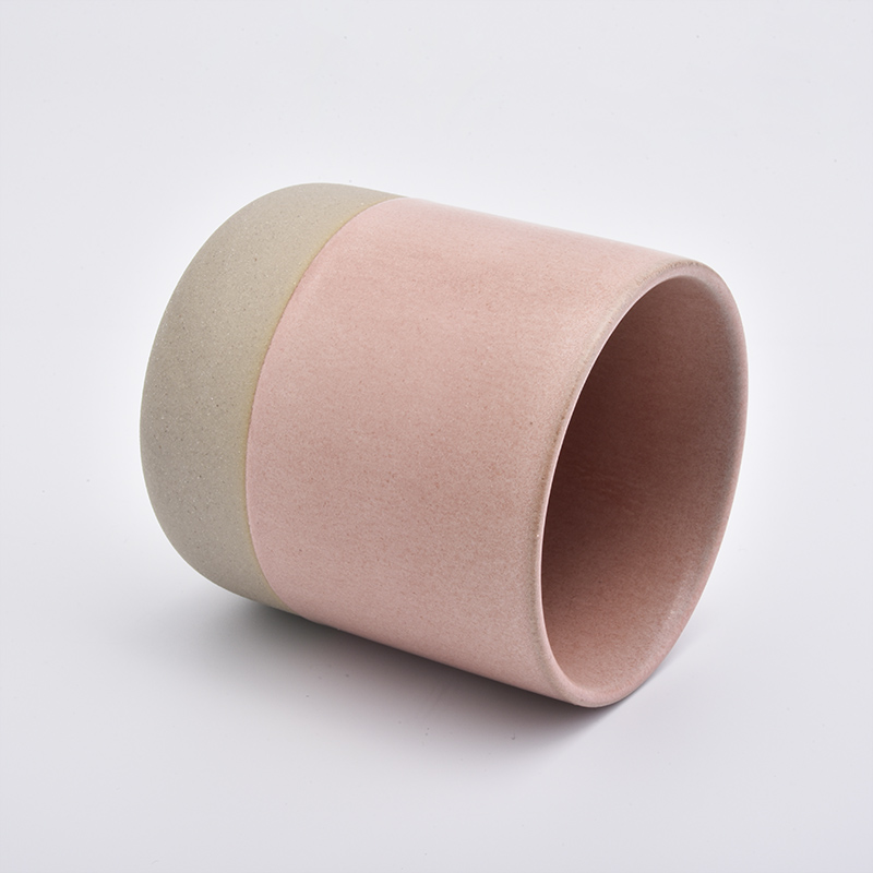 Pink Ceramic Candle Vessels