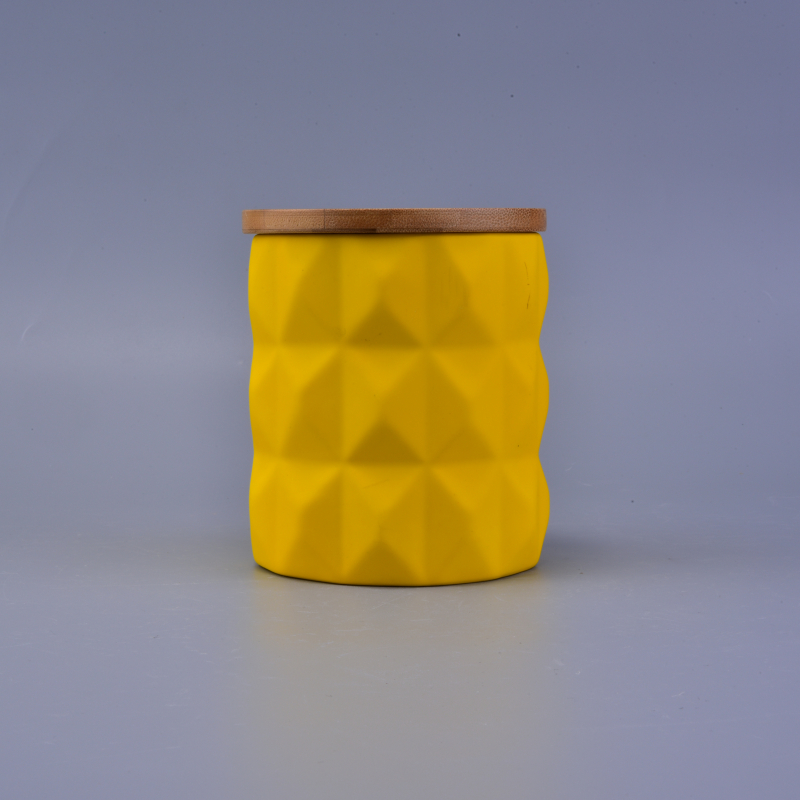 ceramic candle jar with lid