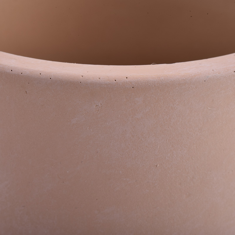 Hot Sale Pink Cement Candle Vessels Wholesale