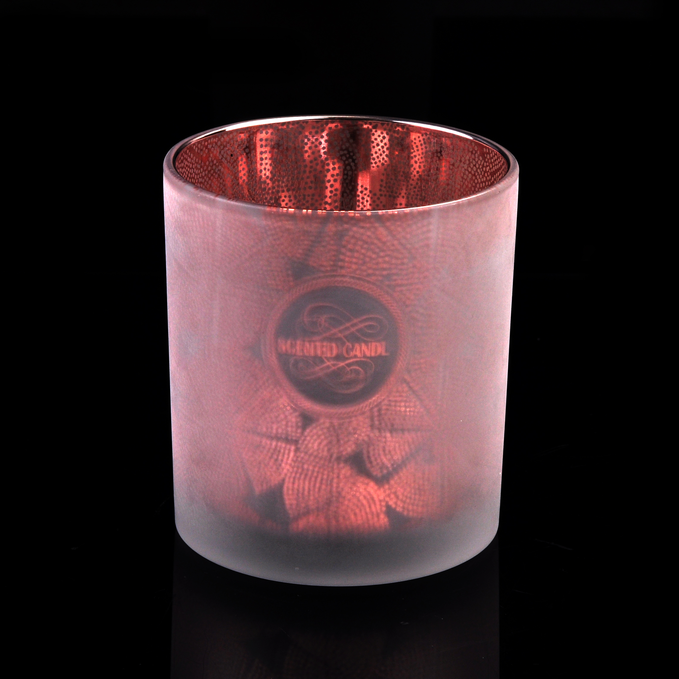 Luxury Laser Pattern On 10oz Glass Candle Jars
