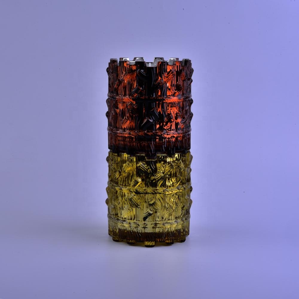 Luxury black tree design glass candle jar bulk 8oz 10oz 12oz