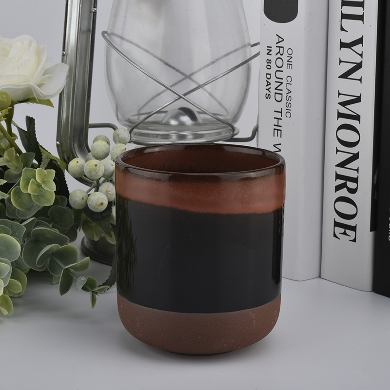 Customized home decoration ceramic candle jar for votive candle