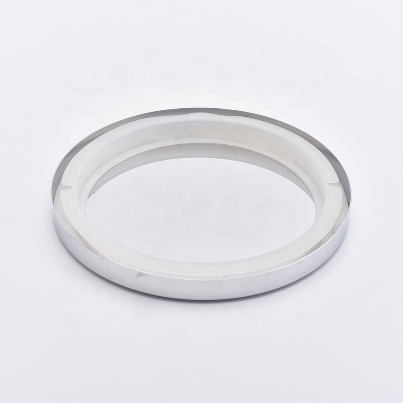 Suppliers Custom round silver metal lids for Candle Jar holder