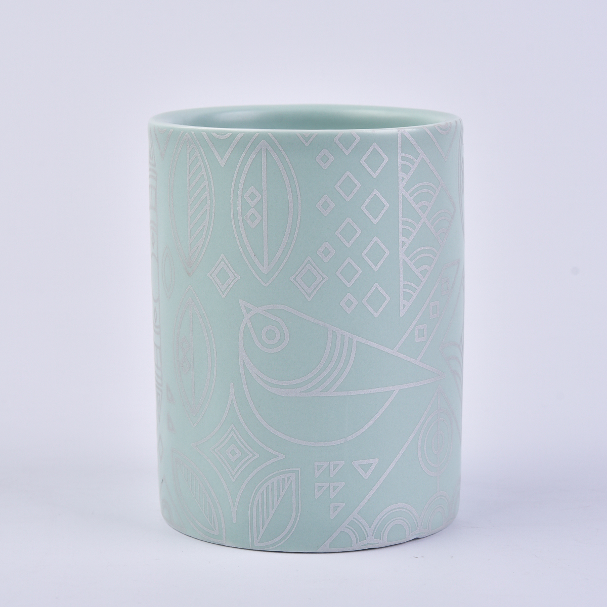 Matte Empty Ceramic Candle Jar For Candle Making