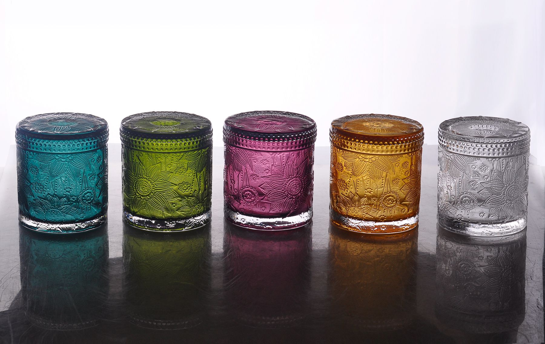 Luxury Glass Candle Jar With Glass Lids Custom Candle Jar Supplier