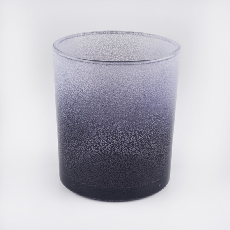 Gradient Color Glass Candle Jars