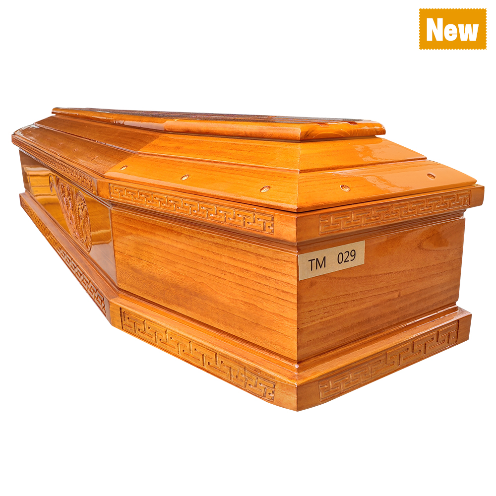 Venda quente de estilo europeu de alta qualidade Paulownia caixão de madeira maciça