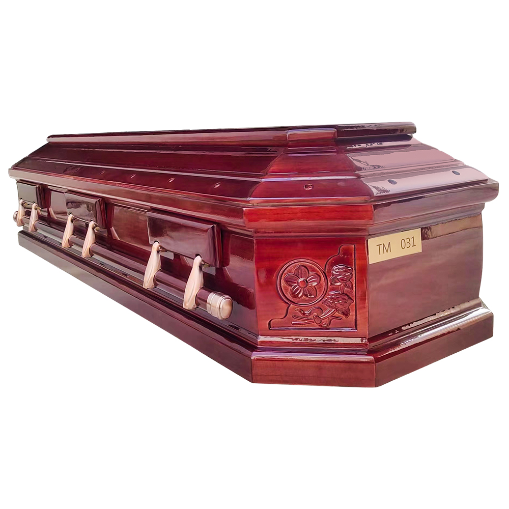 China Funeral European Style Wooden Coffin with Good Prices Supplier