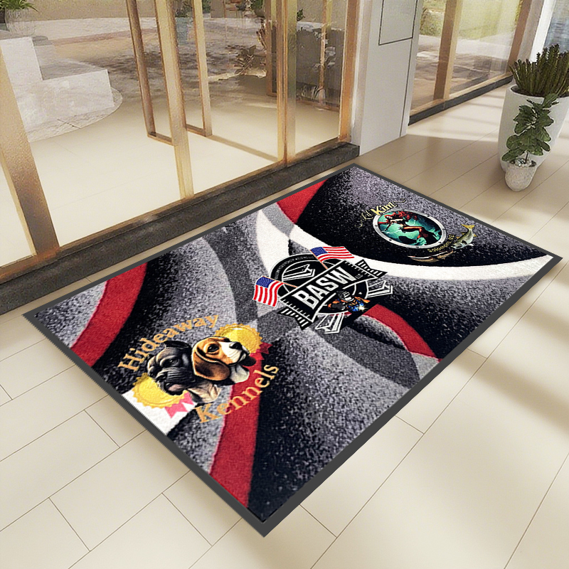 Dotcom Indoor/Outdoor Floor Door Mats Ink Jet Printed Nylon Rubber Vinyl Premium Custom Design Logo Mat - COPY - 8dps9q