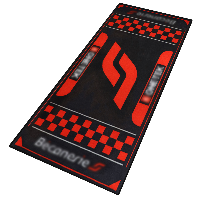 Custom Nylon Pit Mat for Motorcycle Garage Modern Washable Cut Pile Rug Easy Clean for Off-Road Adventures Novelty Design - COPY - qi6mn2