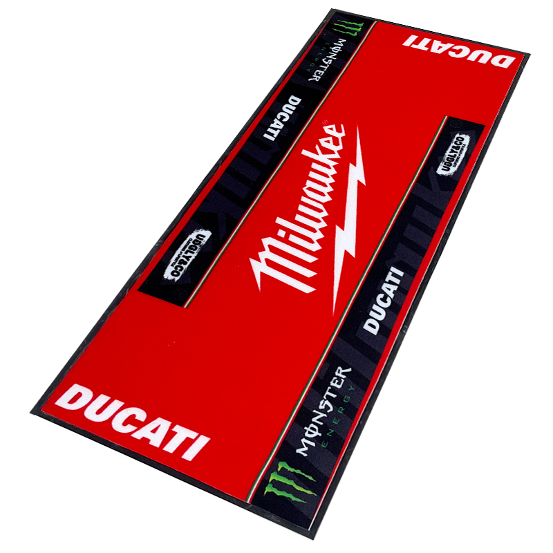 Custom Nylon Pit Mat for Motorcycle Garage Modern Washable Cut Pile Rug Easy Clean for Off-Road Adventures Novelty Design - COPY - n9wgah