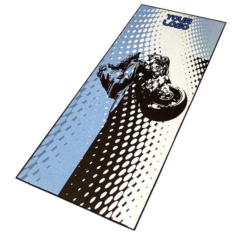 Custom Nylon Pit Mat for Motorcycle Garage Modern Washable Cut Pile Rug Easy Clean for Off-Road Adventures Novelty Design - COPY - 1ma455