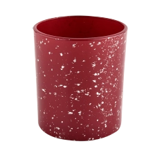 China Wholesale Custom Unique Red Glass Empty Glass Candle Jar manufacturer
