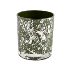 China Custom wholesale Luxury green glass Empty Candle Jar Candle Vessel manufacturer