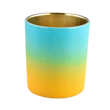 China luxury rough touch glass candle jar manufacturer