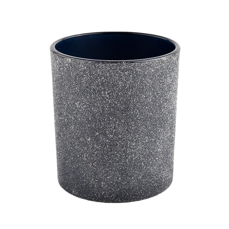 10oz Black Frosted Glass Candle Jars For Candle Making