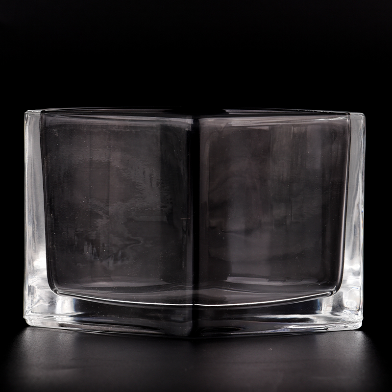 Luxury 8 OZ fan-shaped glass candle jar