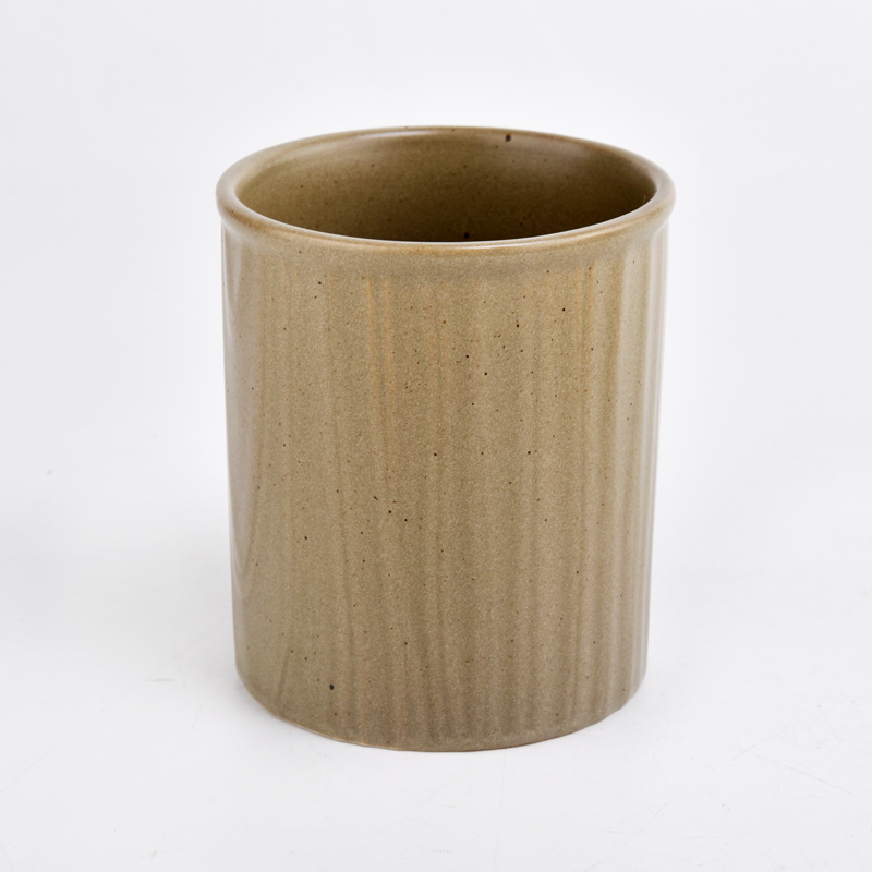 Popular Style 11oz Glazed Ceramicware Scented Candle Vessel Wholesaling
