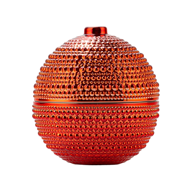 Christmas home decor hobnail glass candle jar