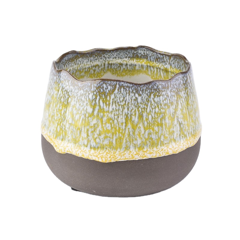 Sunny large 630ml transmutation glaze ceramic candle containers