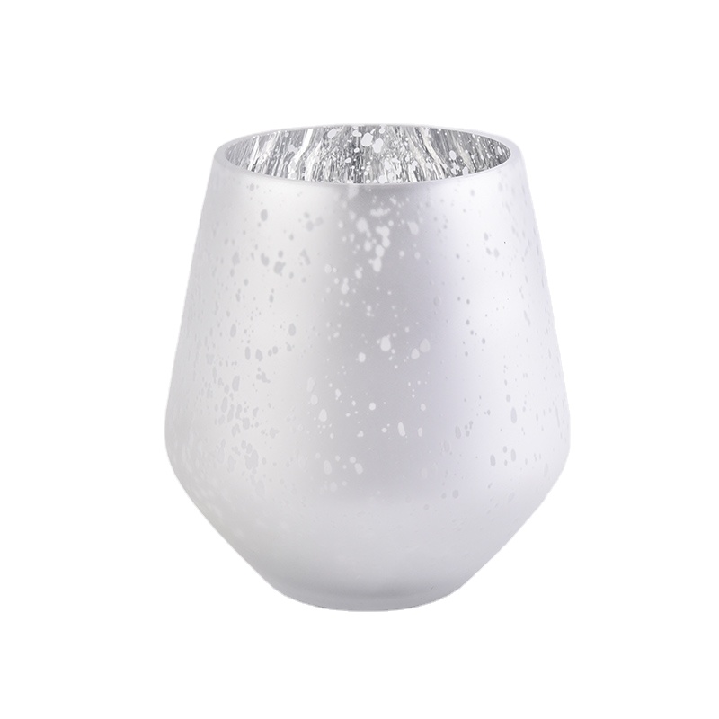 Mercury stemless glass candle holders
