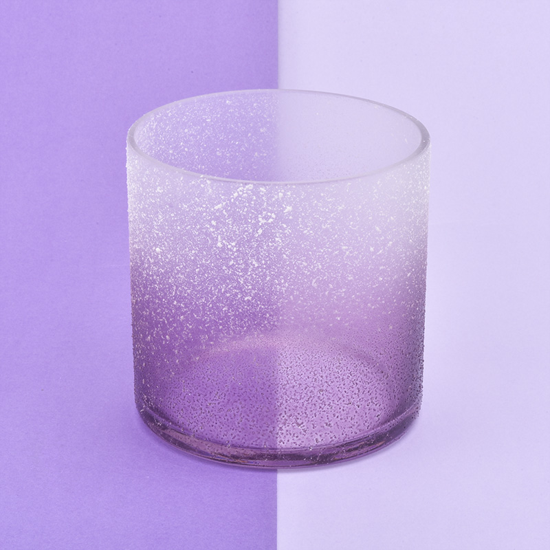Sandy gradient color luxury candle glass jar empty