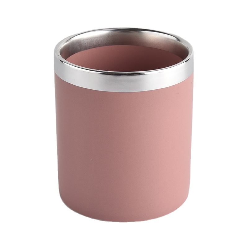 matte glazing color ceramic candle holder with lid