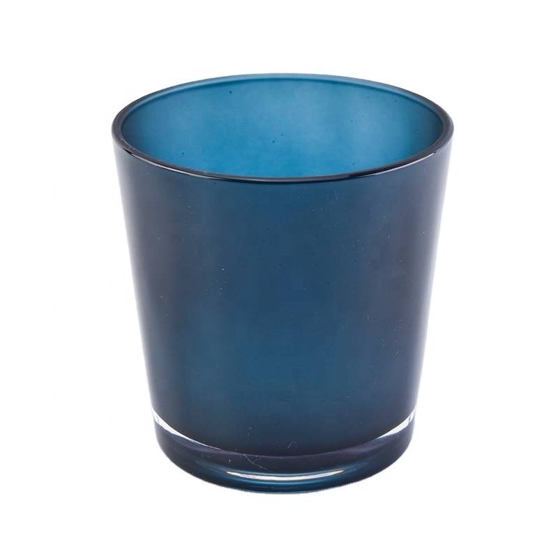 Votive glass candle jar with different color