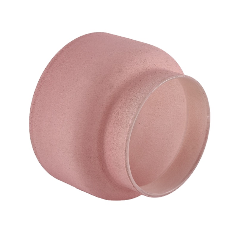 Wholesales popular pink matte large ceramic candle container 14oz 10oz