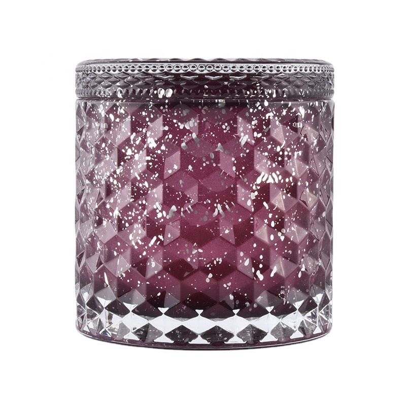 Glass crystal candle vessel container
