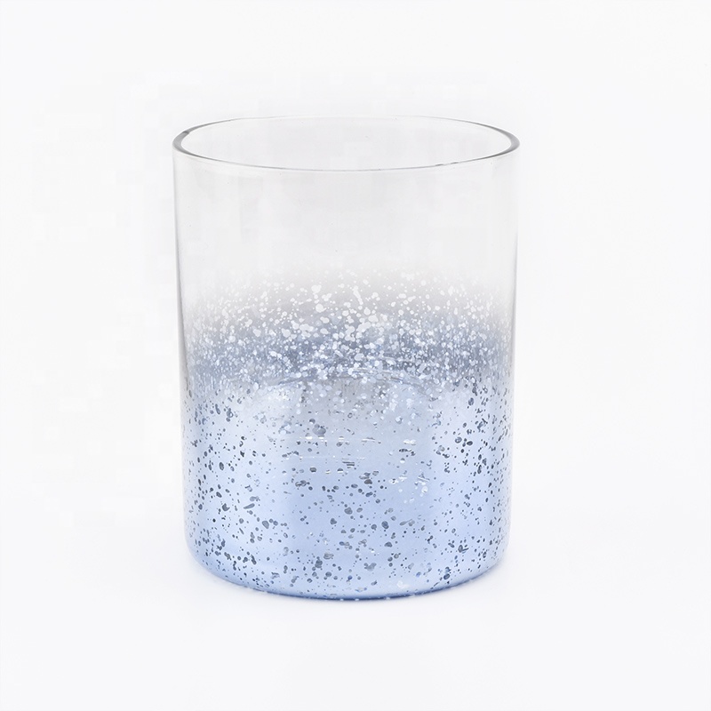 Supplier unique blue mercury empty glass vessels for candles 6 oz 10 oz 12 oz