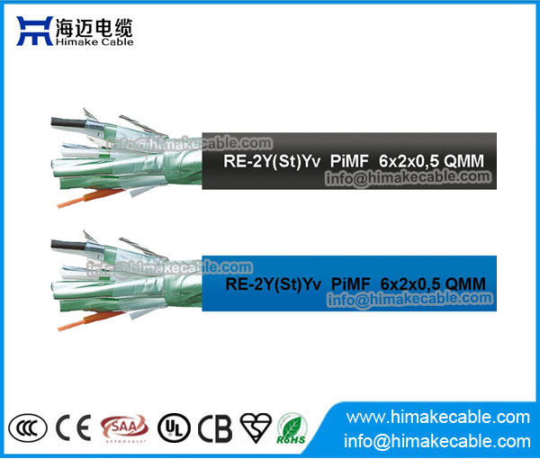 Cables de instrumentación apantallados individuales y generales RE-2Y(St)Yv PiMF TiMF 300V