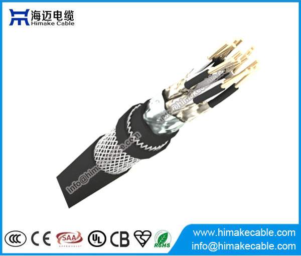 Cables de instrumentación apantallados y apantallados metálicos individuales y generales RE-2Y(St)CY PiMF con cubierta exterior retardante de llama