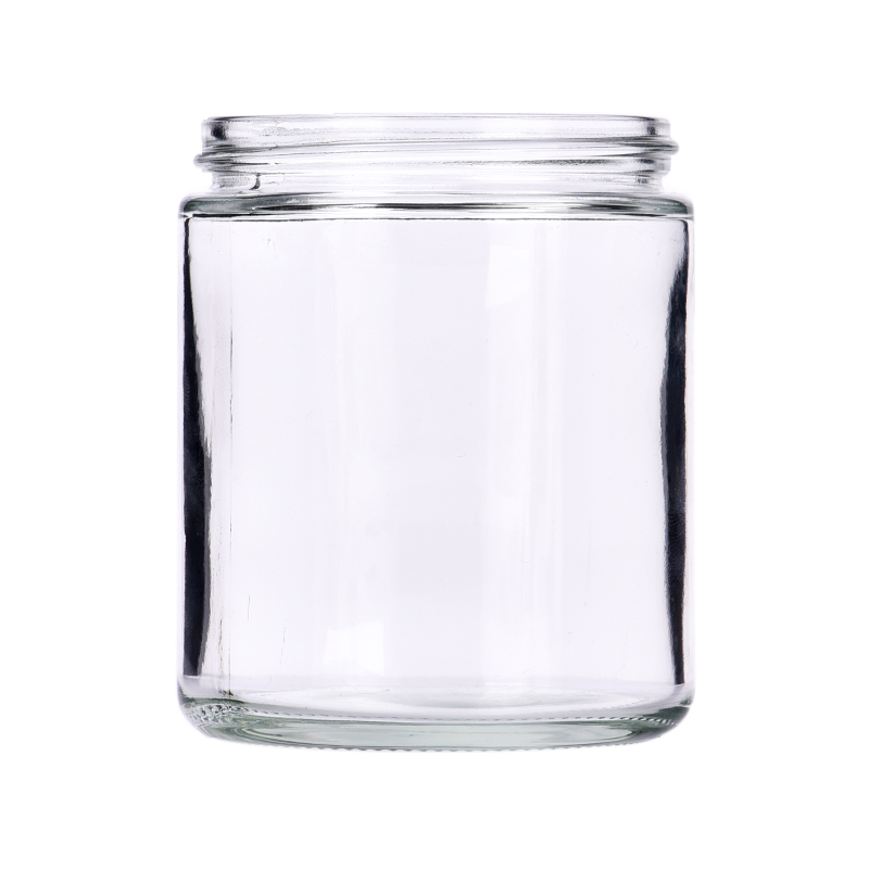 Envase de vela de vidrio transparente recipientes de vela de lujo vacíos