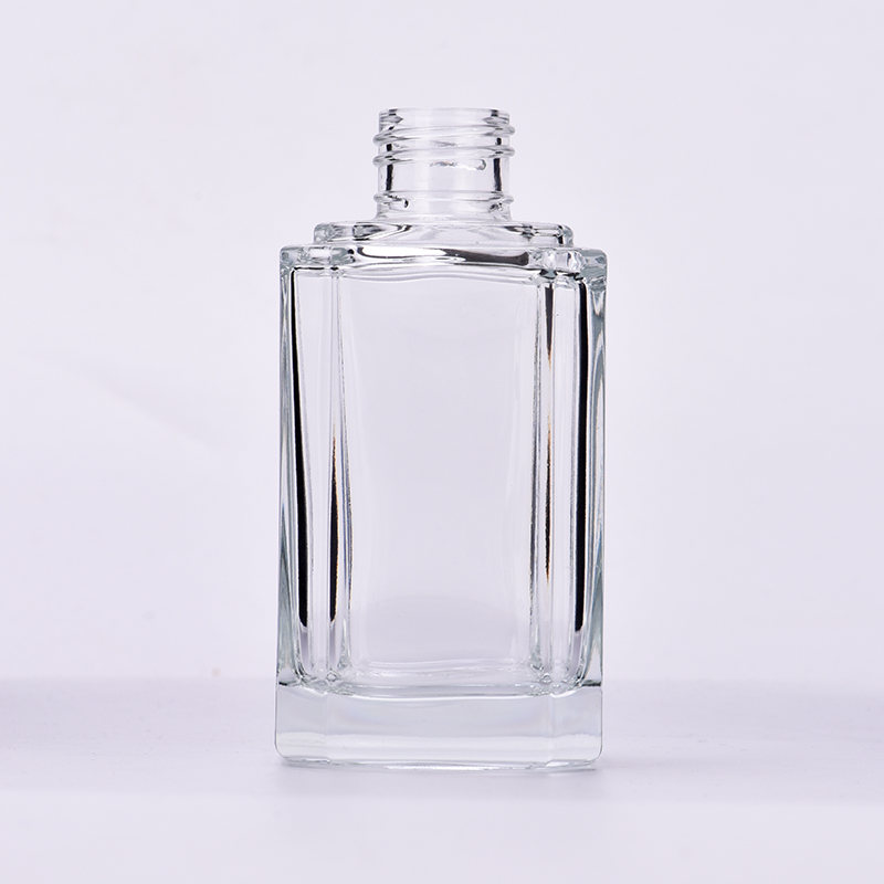 Großhandel mit galvanischer Lackierung, 200 ml, vertikale Linie mit individuellem Logo, Glasparfümflasche für Heimdeko