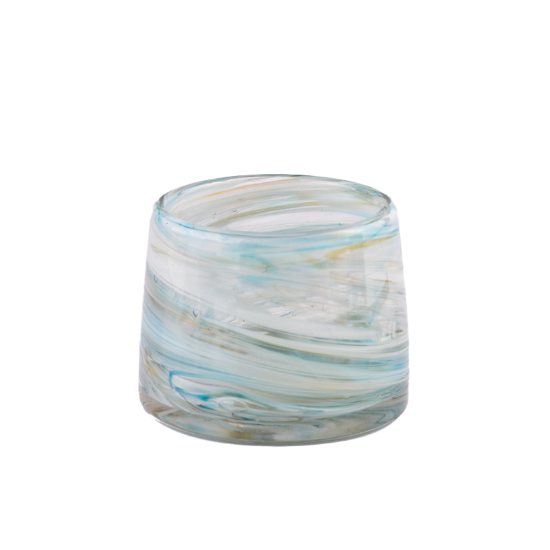 Decoración de cristal modificada para requisitos particulares del hogar del tarro de la vela de la pintura 341ml