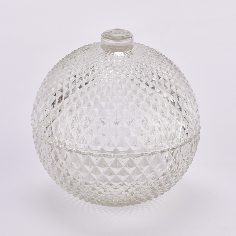 Ornamenti a sfera trasparenti da 227 ml all'ingrosso per il barattolo di vetro con decorazione dell'albero di Natale