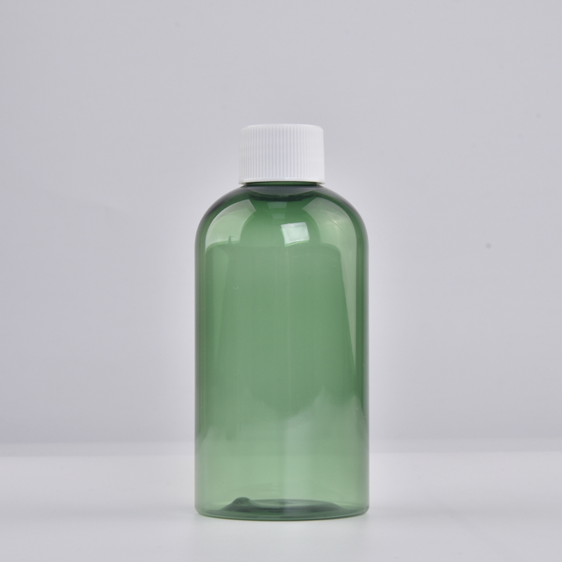 New Empty plastic Bottle 200ml Green PET Plastic Screw Cap Bottles