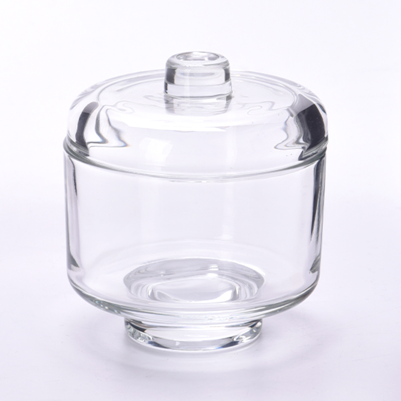 11oz round glass candle jar with lid