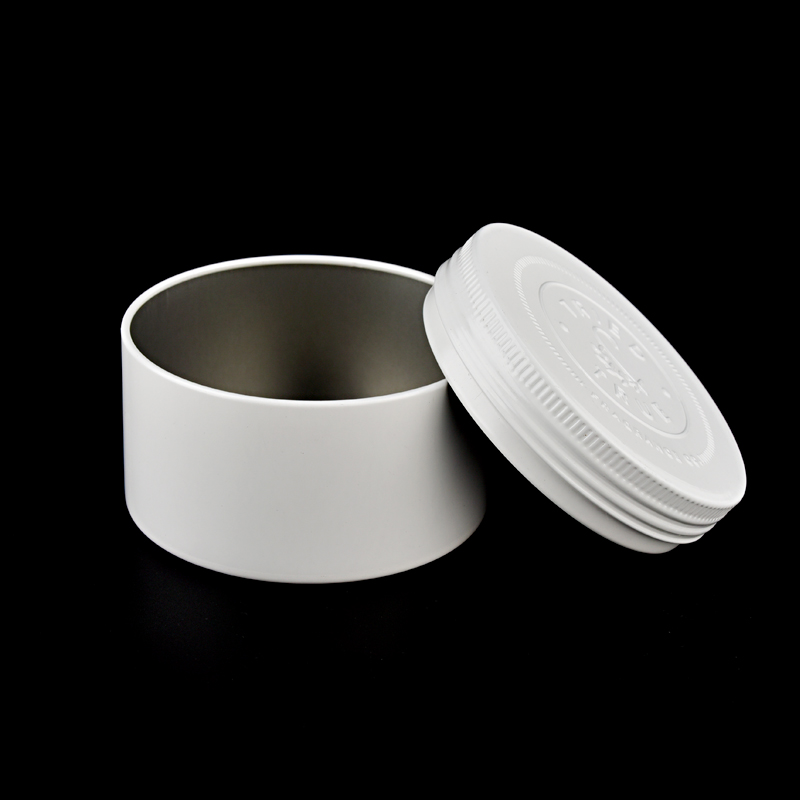 Supplier 220ml Matte White Tin Box for Candle Making Tin Candle Box