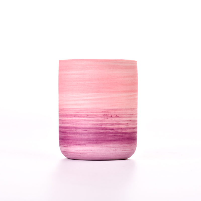 Ceramic Candle Jar Pink Ceramic Candle Vessel Harga Borong