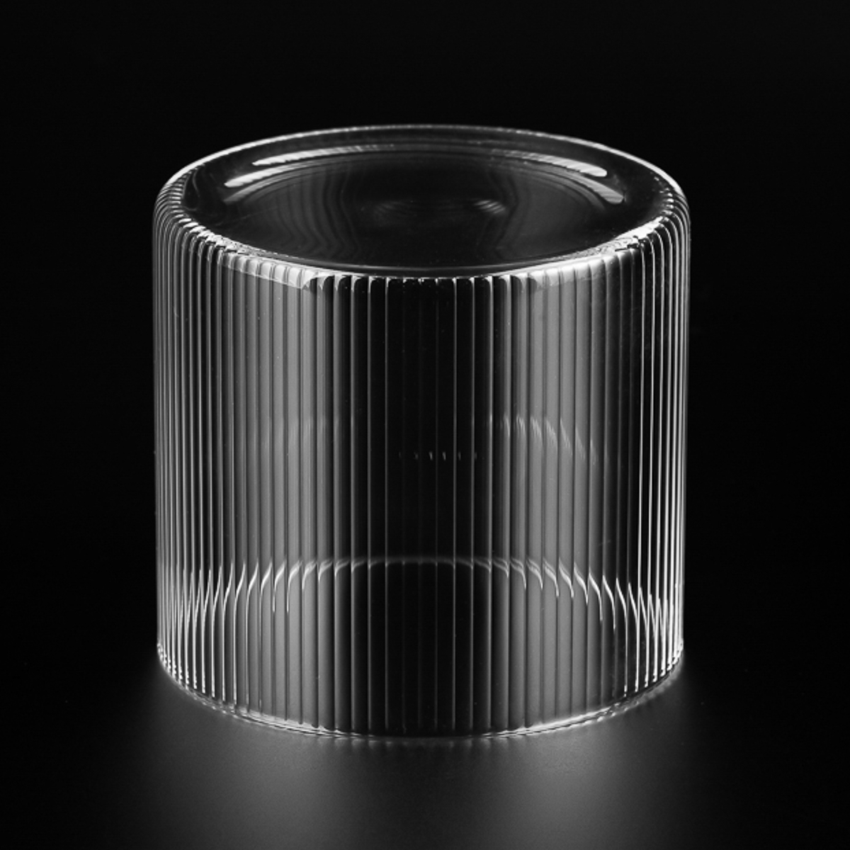 Supplier 430ml transparent high borosilicate glass jar 