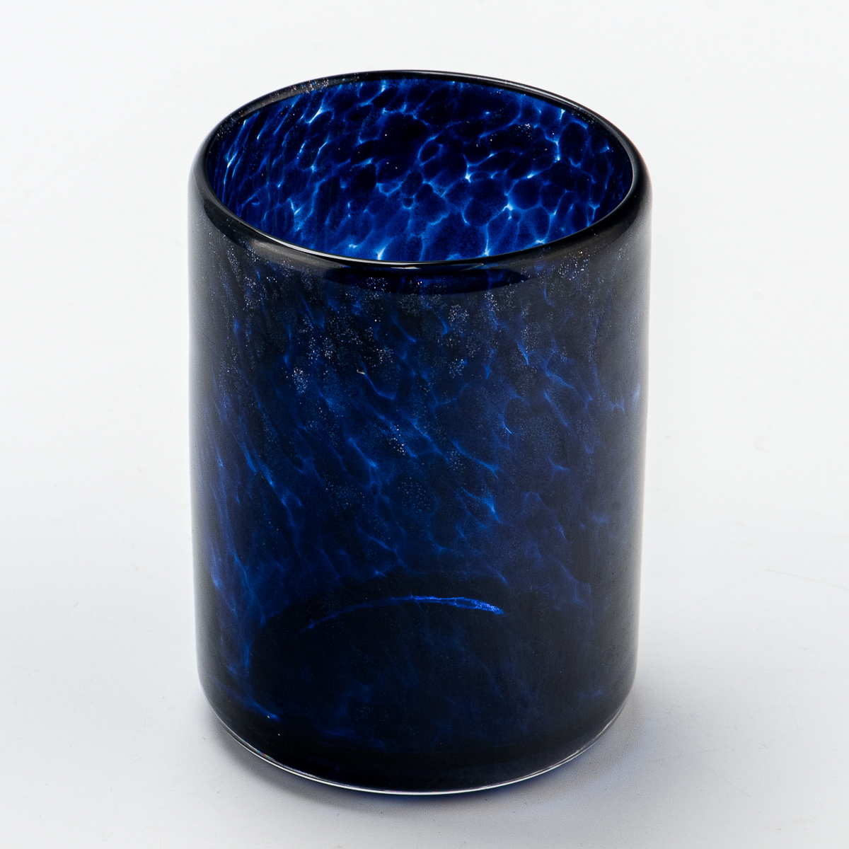 Luxury de lujo al por mayor de 12 oz de vidrio azul oscuro Jares de velas Contenedores de velas