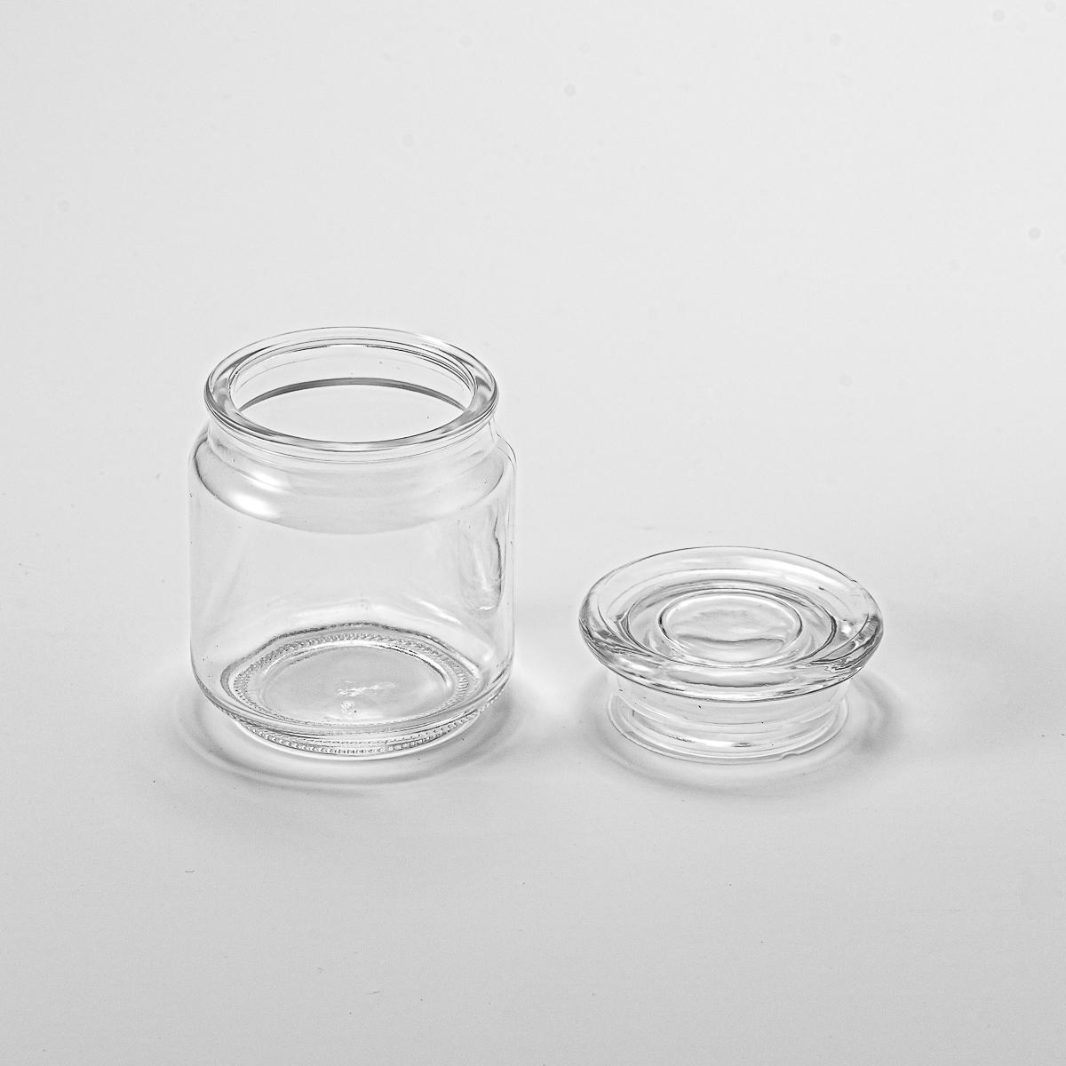 Wholesale clear Glass Vessel Candle Glass Jar with Lid