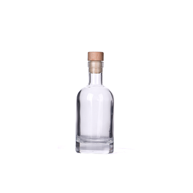 Small capacity 112ml transparent glass bottle with stopper